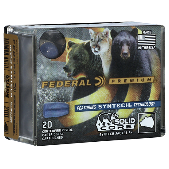 FED PREMIUM 10MM 200GR SOLID CORE SYNTECH 20/10 - Ammunition